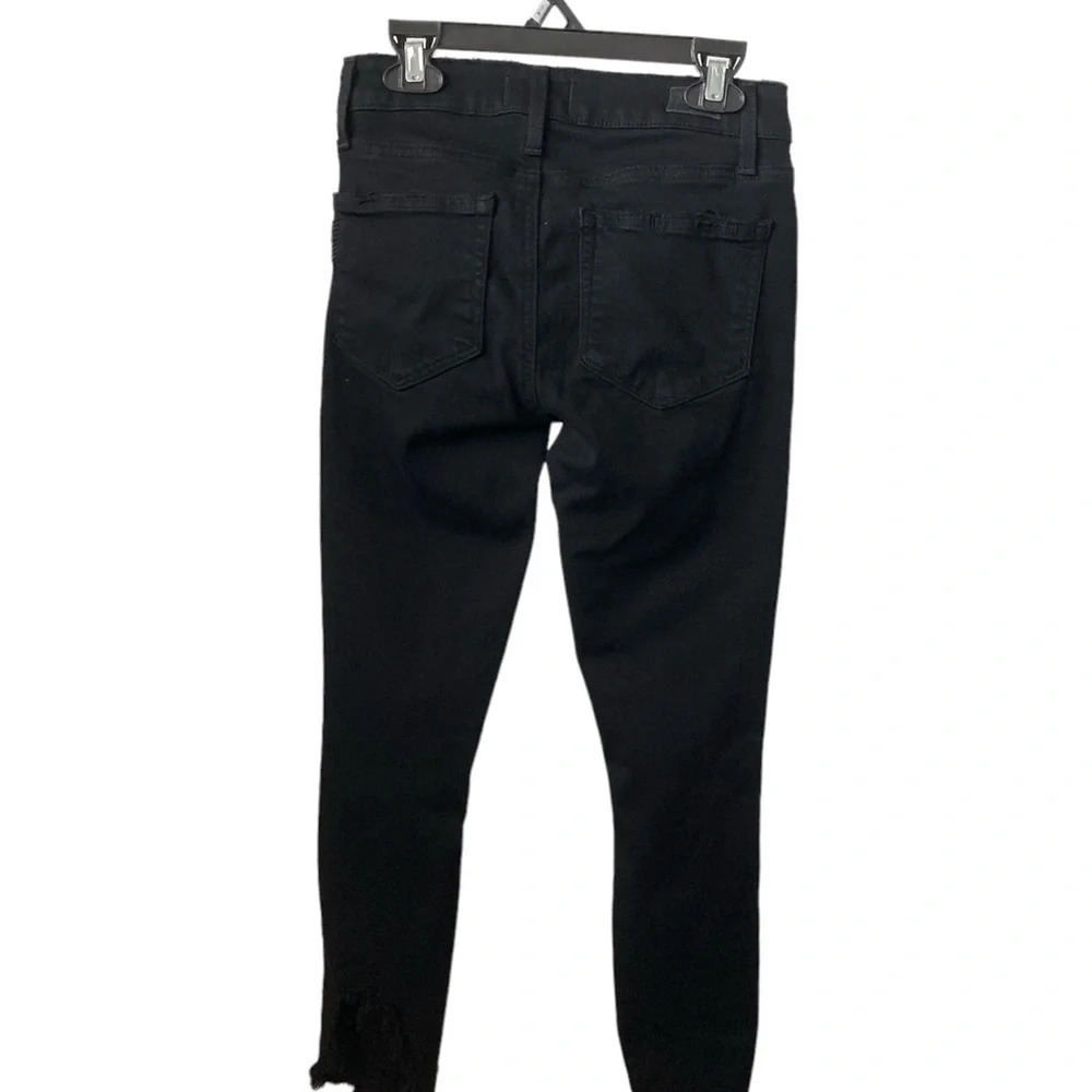PAIGE Verdugo Crop Skinny Distressed Black Jeans Size 24 - Picture 1 of 11